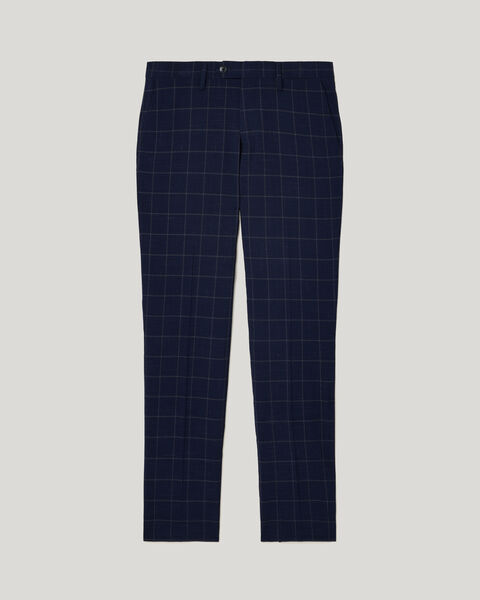 Sebastian Windowpane Check Tailored Pant, Navy Windowpane, hi-res